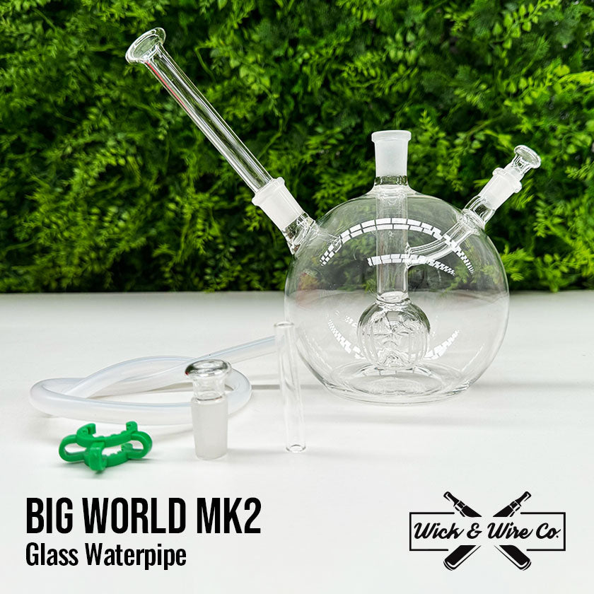 Buy Big World MK2 Glass Waterpipe -  Wick and Wire Co, Melbourne Australia