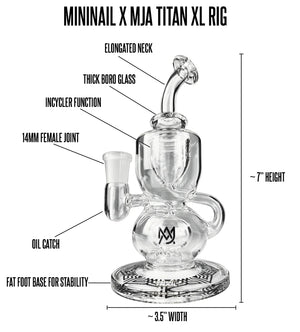 Buy MiniNail x MJ Arsenal Titan Glass Rig - Wick and Wire Co Melbourne Vape Shop, Victoria Australia