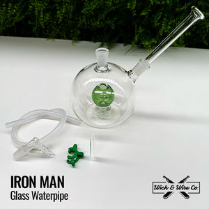 Buy Iron Man Glass Water Pipe - Wick And Wire Co Melbourne Vape Shop, Victoria Australia