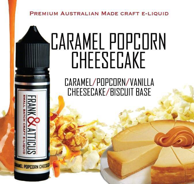 Buy Caramel Popcorn Cheesecake by Frank & Atticus - Wick And Wire Co Melbourne Vape Shop, Victoria Australia