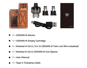 Buy Uwell Crown M Pod Mod Kit - Wick and Wire Co Melbourne Vape Shop, Victoria Australia