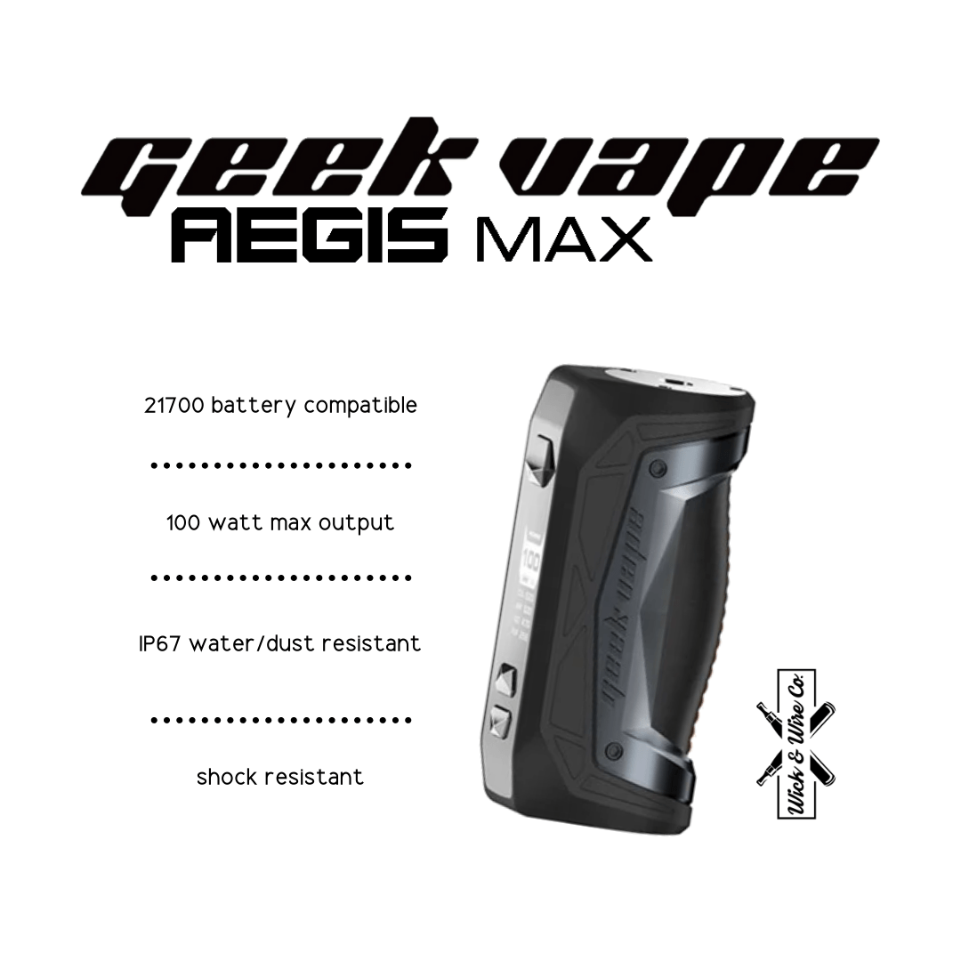 Buy Aegis Max Mod By Geekvape - Wick And Wire Co Melbourne Vape Shop, Victoria Australia