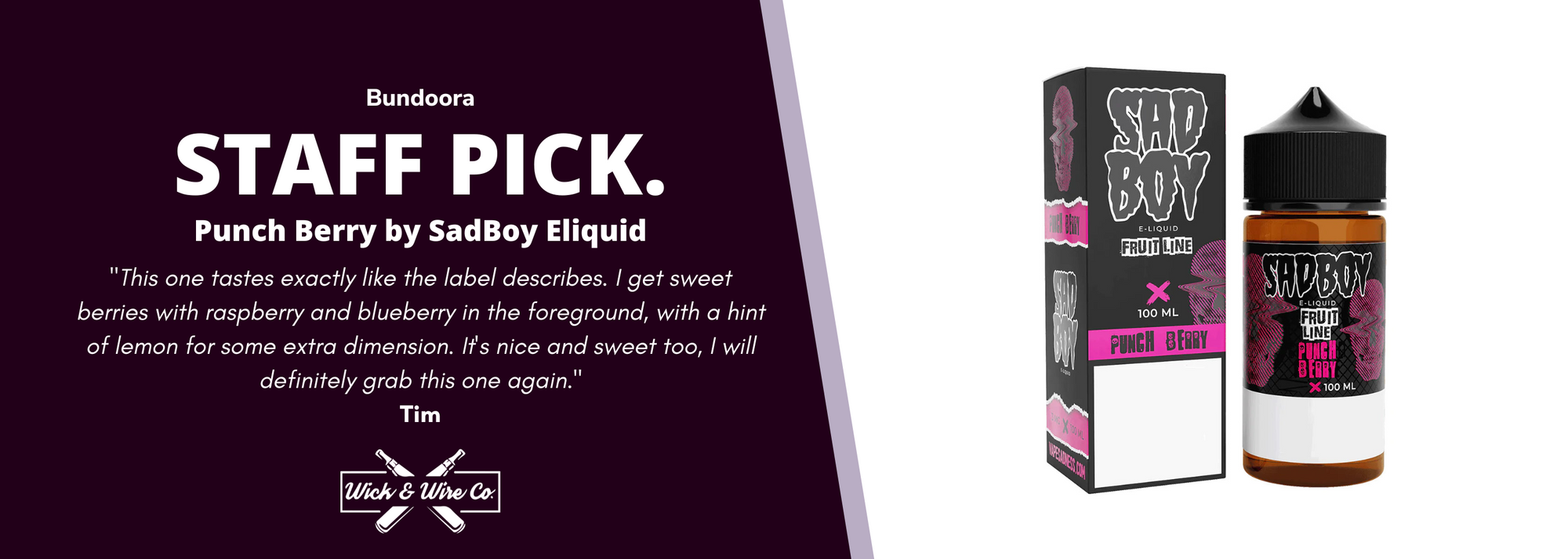 Buy Sadboy Punch Berry Eliquid - Wick and Wire Co Melbourne Vape Shop, Victoria
