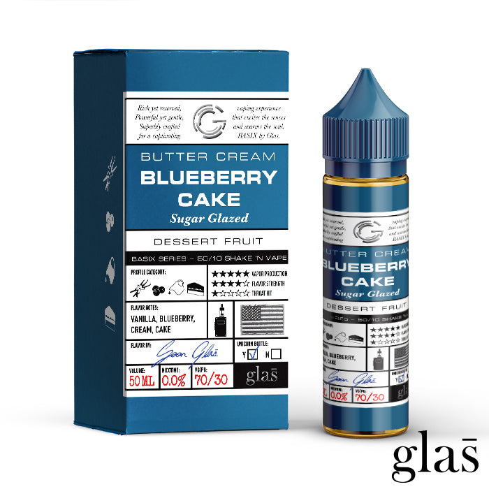 Buy Blueberry Cake by Glas Basix Series 60ml - Wick And Wire Co Melbourne Vape Shop, Victoria Australia
