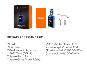 Buy Geekvape Z200 Starter Kit w/ Z Subohm Tank - Wick and Wire Co Melbourne Vape Shop, Victoria Australia