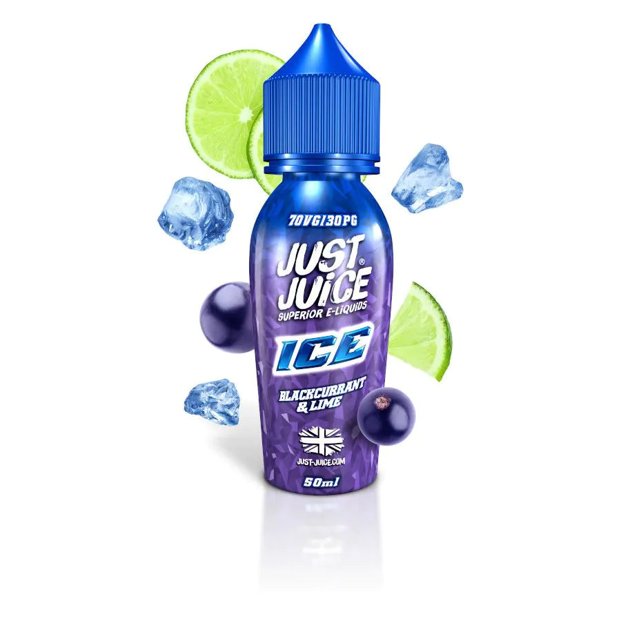 Buy Blackcurrant and Lime Ice by Just Juice - Wick and Wire Co Melbourne Vape Shop, Victoria Australia