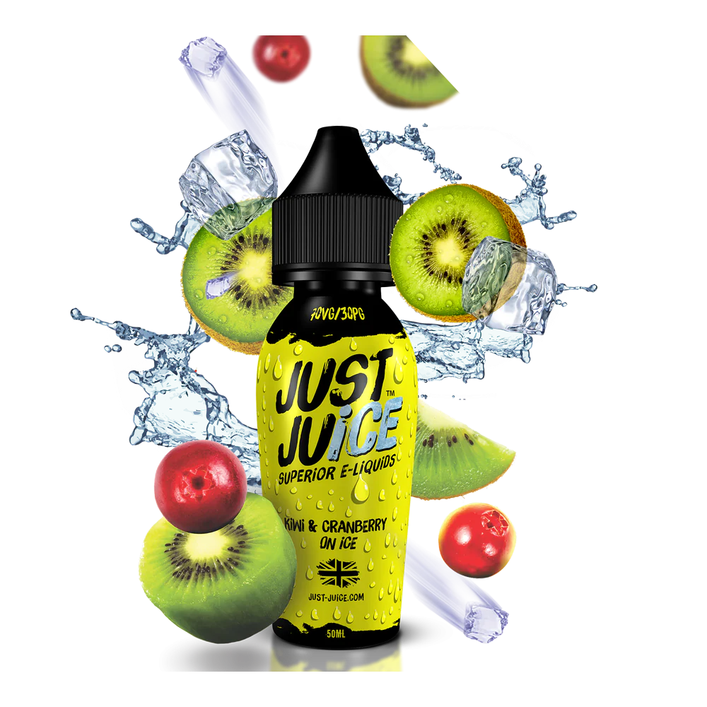 Buy Kiwi and Cranberry on Ice by Just Juice - Wick and Wire Co Melbourne Vape Shop, Victoria Australia