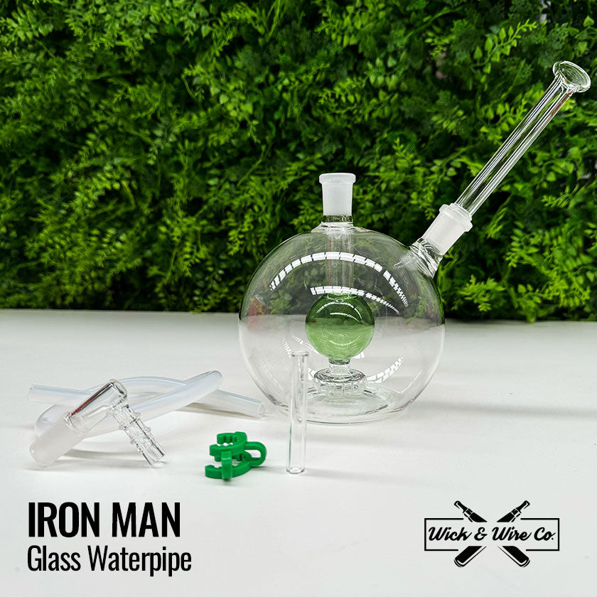Buy Iron Man Glass Water Pipe - Wick And Wire Co Melbourne Vape Shop, Victoria Australia