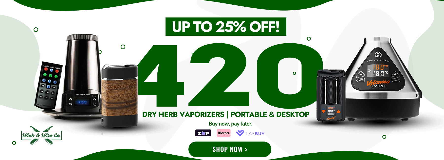 Buy Dry Herb Vaporizer 420 Sale | Wick and Wire Co, Melbourne Australia 