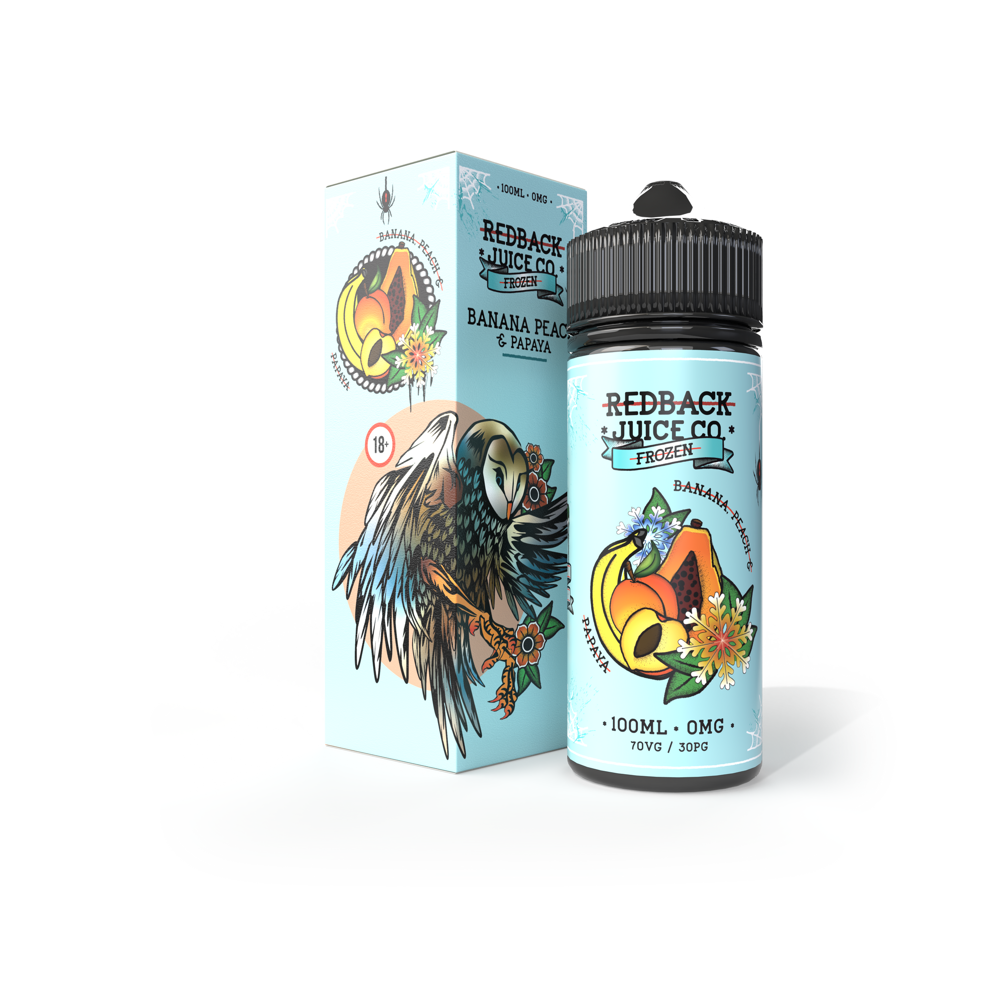 Buy Frozen Banana Peach and Papaya by Redback Juice Co - Wick And Wire Co Melbourne Vape Shop, Victoria Australia