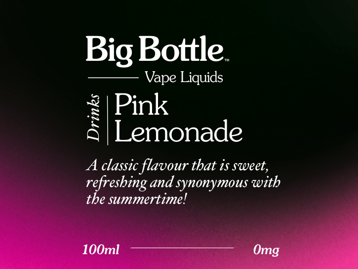 Buy Pink Lemonade by Big Bottle Vape Liquids - Wick And Wire Co Melbourne Vape Shop, Victoria Australia