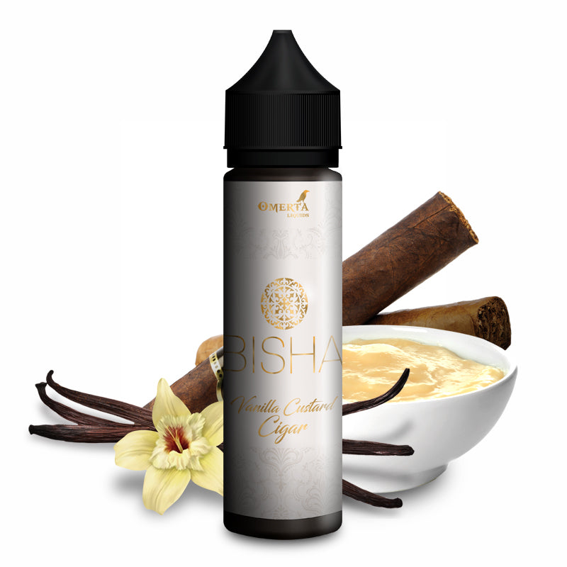 Buy BISHA VANILLA CUSTARD CIGAR BY OMERTA LIQUIDS - Wick And Wire Co Melbourne Vape Shop, Victoria Australia