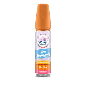 Buy Peach Bubble Ice  By Dinner Lady Moments - Wick and Wire Co Melbourne Vape Shop, Victoria Australia