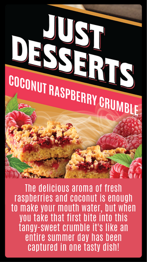 Buy Coconut Raspberry Crumble by Just Desserts E-Liquid - Wick and Wire Co Melbourne Vape Shop, Victoria Australia