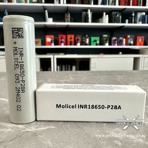 Molicel P28A 18650 Battery Australia - Wick and Wire Co Melbourne Vape Shops, Victoria
