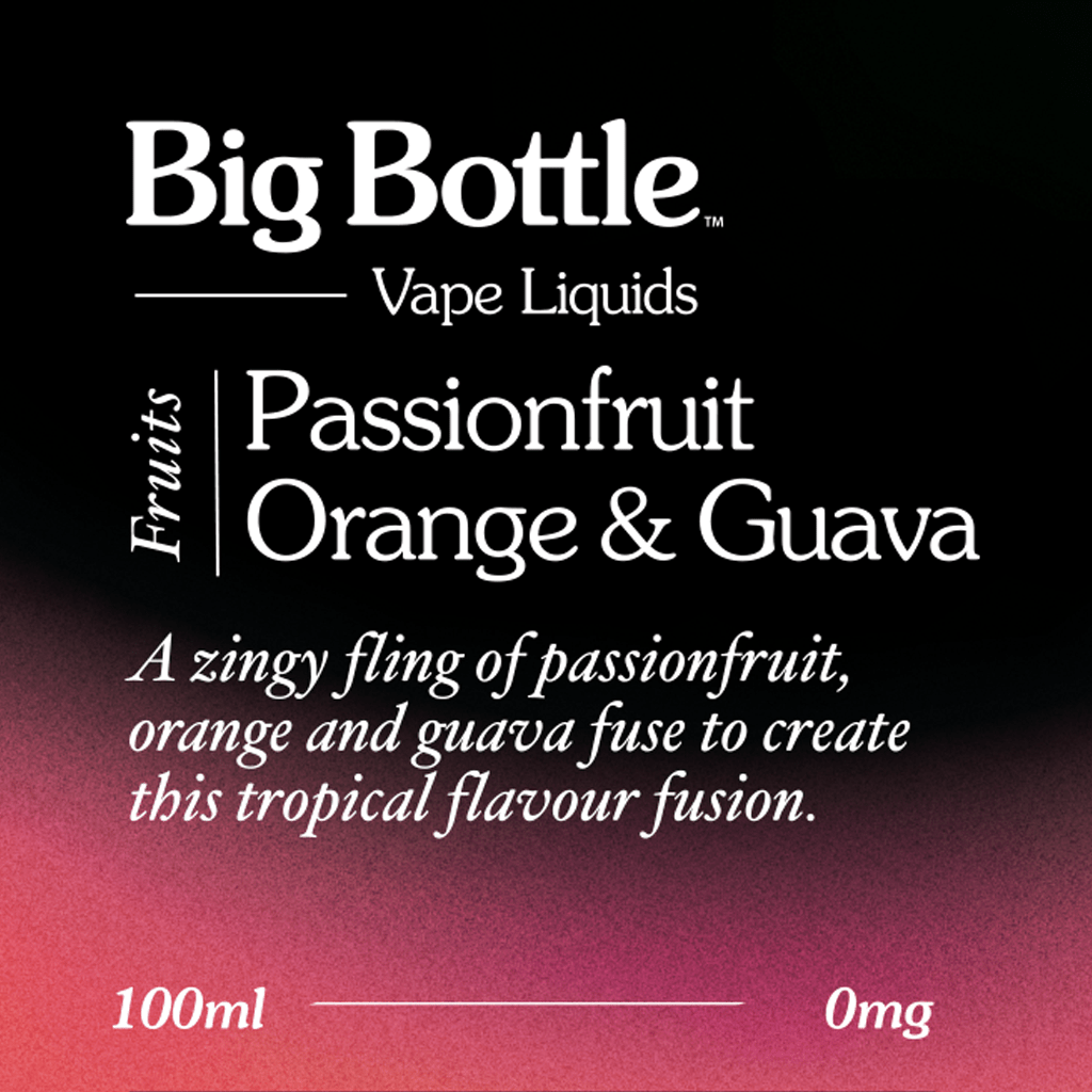 Buy Passionfruit Orange Guava by Big Bottle Vape Liquids - Wick And Wire Co Melbourne Vape Shop, Victoria Australia