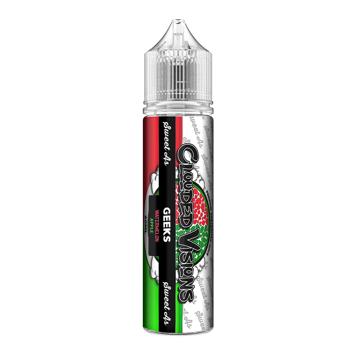 Buy Sweet As Geeks Watermelon Apple by Clouded Visions - Wick And Wire Co Melbourne Vape Shop, Victoria Australia