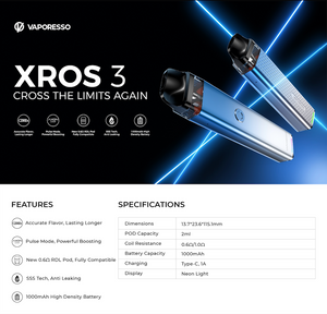 Buy Vaporesso Xros 3 Pod Kit - Wick and Wire Co Melbourne Vape Shop, Victoria Australia