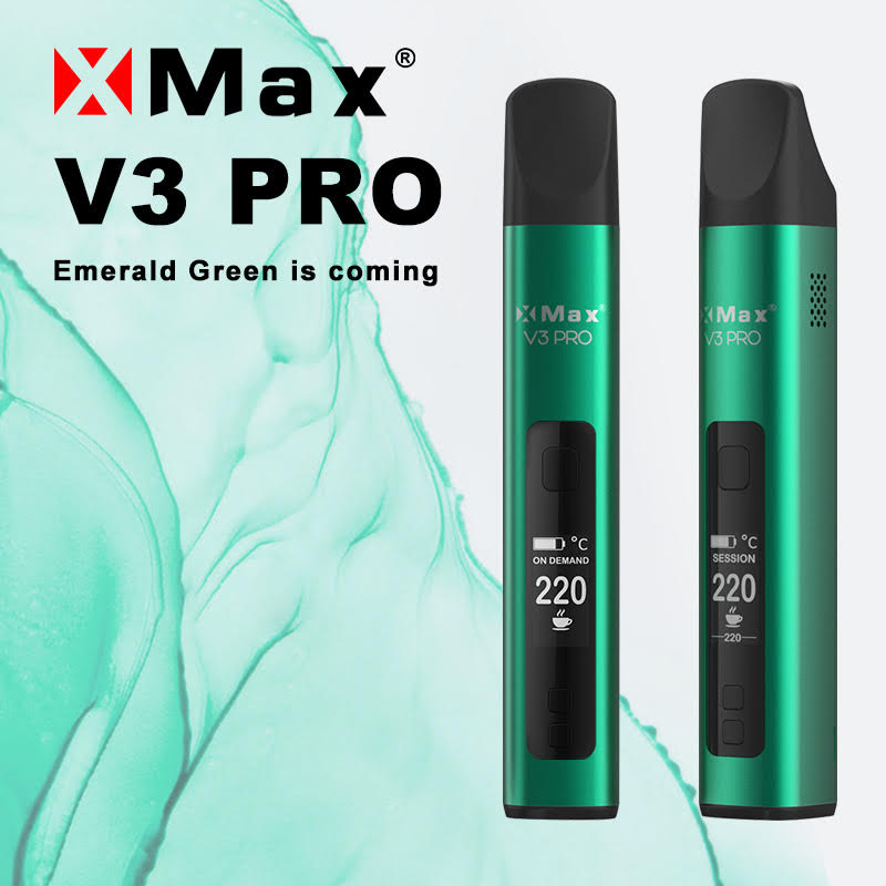 XMAX V3 PRO ON-DEMAND CONVECTION VAPORIZER IN BLUE, XMAX V3 PRO HERB AND  WAX VAPAORIZER