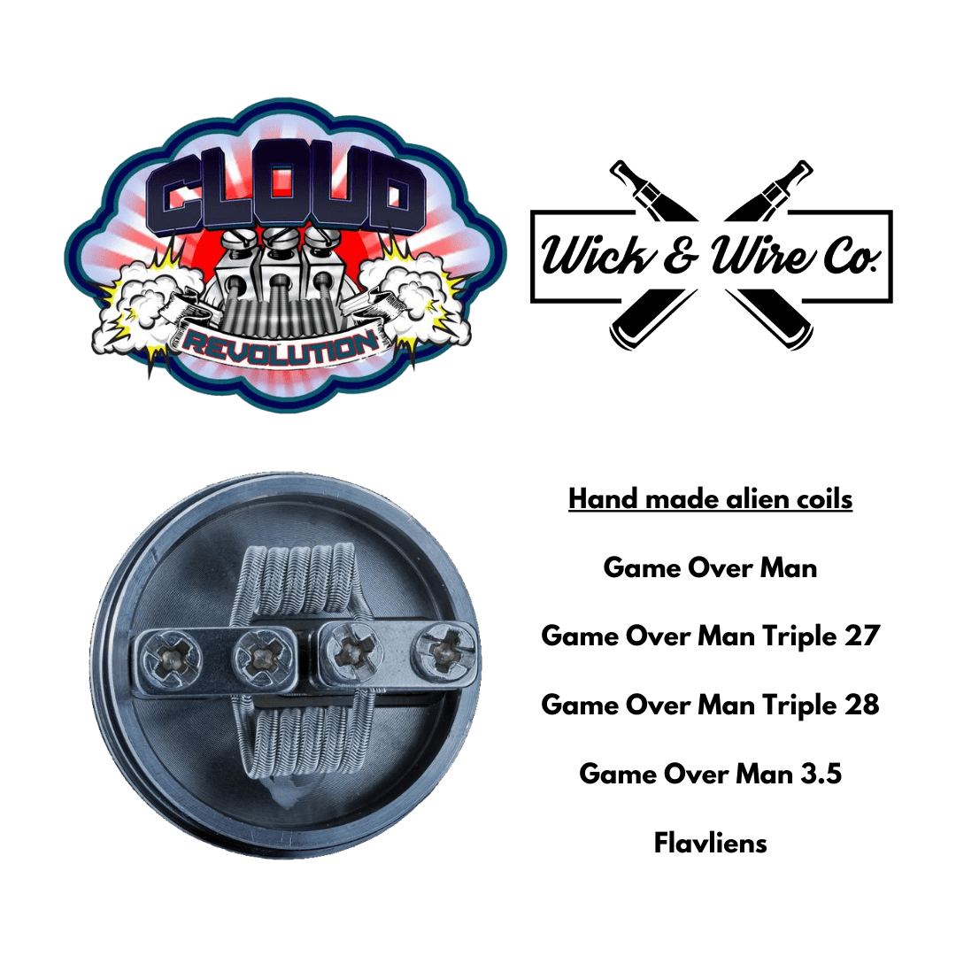Buy Cloud Revolutions - Hand Made Alien Coils for Rebuildables - Wick And Wire Co Melbourne Vape Shop, Victoria Australia