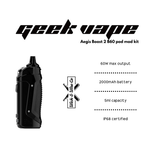 Buy Geekvape Aegis Boost 2 B60 Pod Mod Kit - Wick and Wire Co Melbourne Vape shop, Victoria Australia