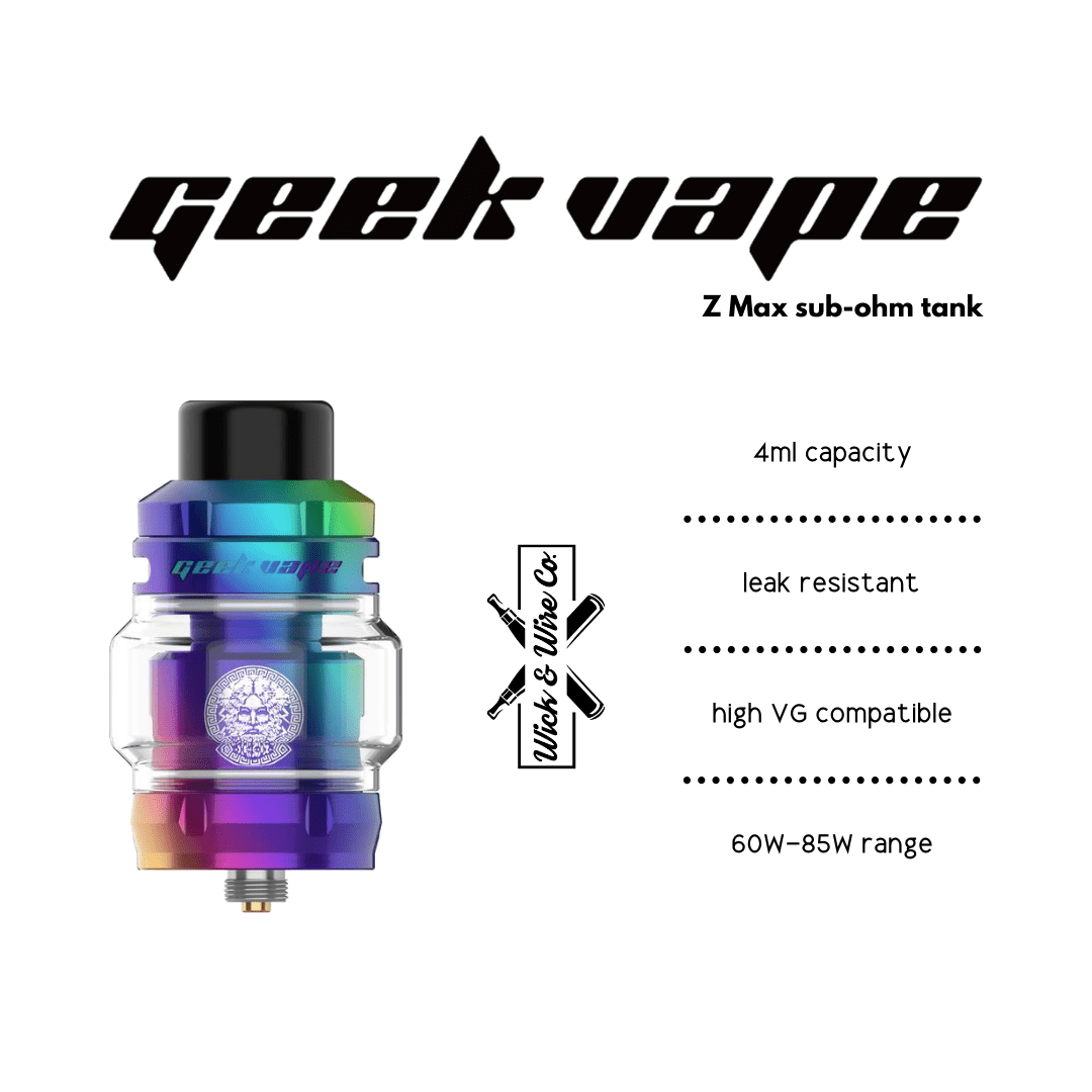 Buy Geekvape Z Max Subohm Tank - Wick And Wire Co Melbourne Vape Shop, Victoria Australia