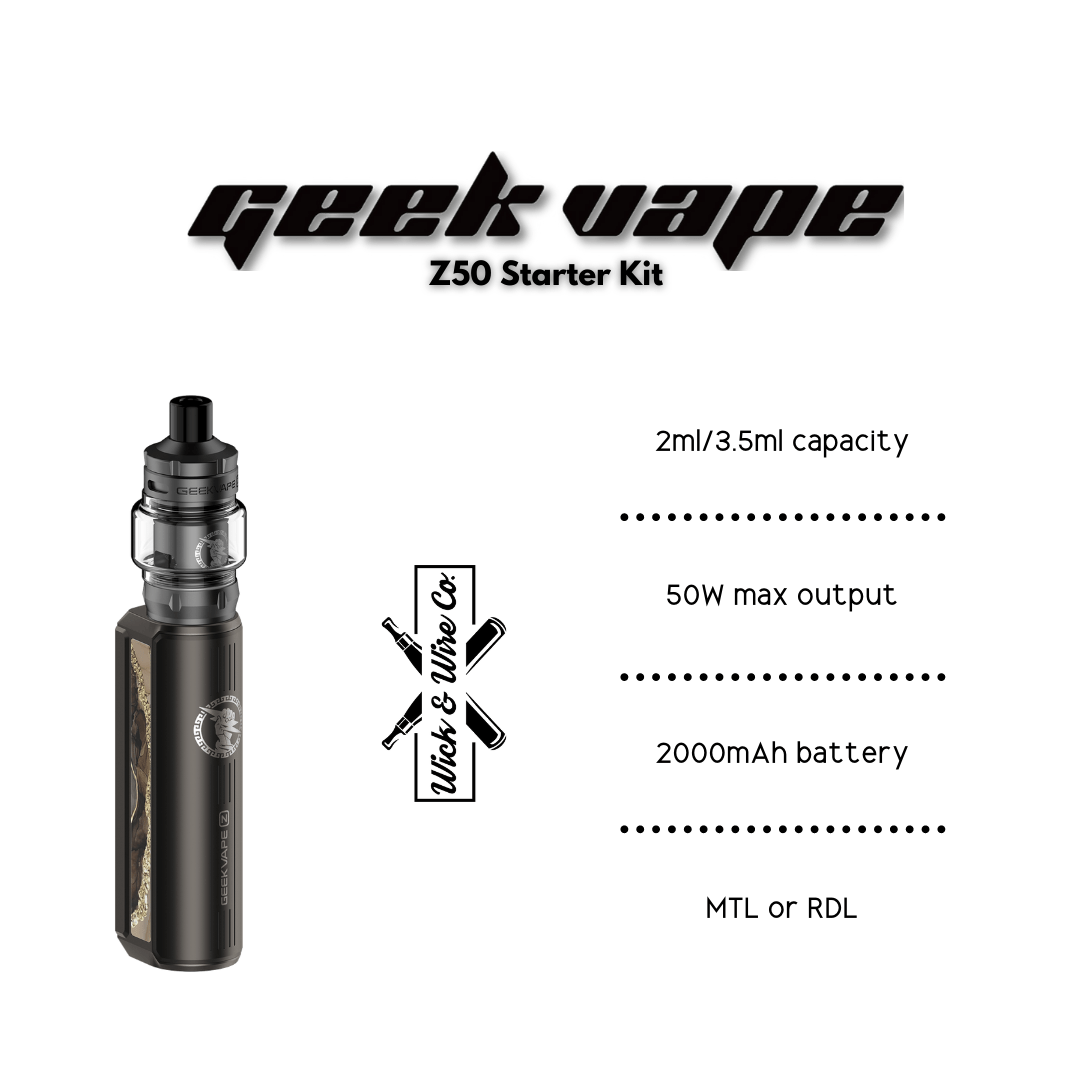 Buy Geekvape Z50 Starter Kit w/ Z Nano Tank - Wick And Wire Co Melbourne Vape Shop, Victoria Australia