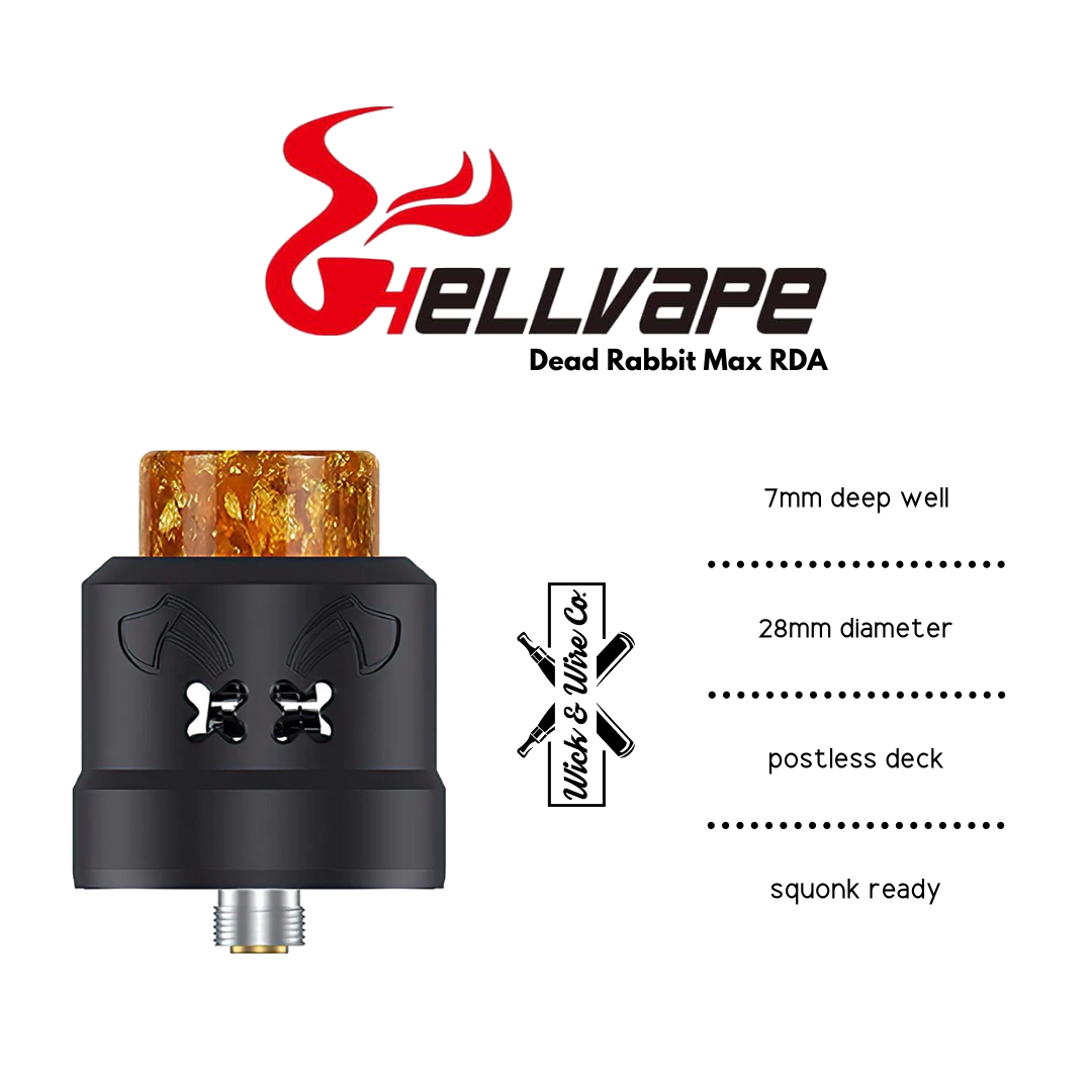 Buy Hellvape Dead Rabbit Max RDA - Wick And Wire Co Melbourne Vape Shop, Victoria Australia