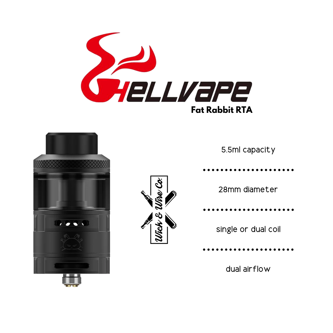 Buy Fat Rabbit RTA - Hellvape - Wick And Wire Co Melbourne Vape Shop, Victoria Australia