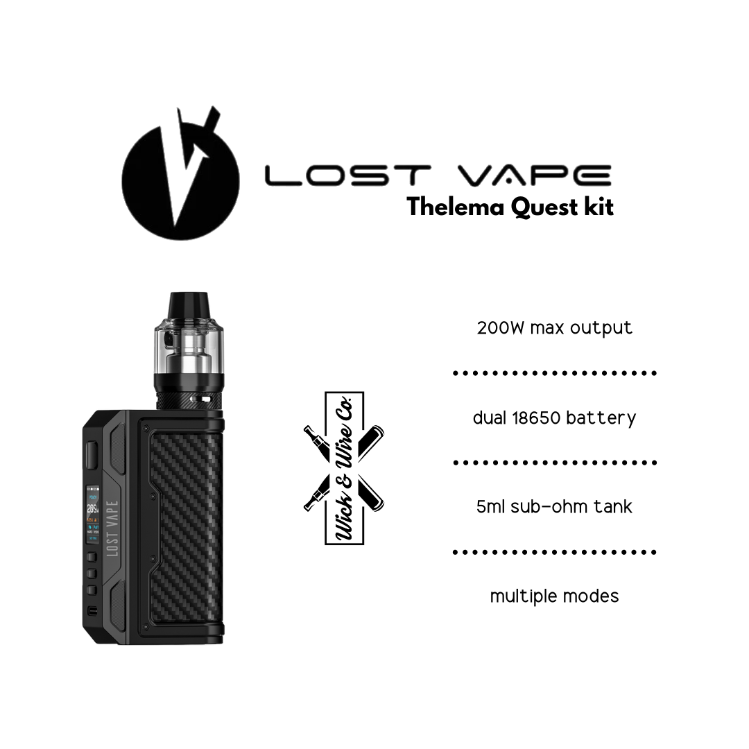 Buy Thelema Quest 200w Starter Kit By Lost Vape - Wick And Wire Co Melbourne Vape Shop, Victoria Australia