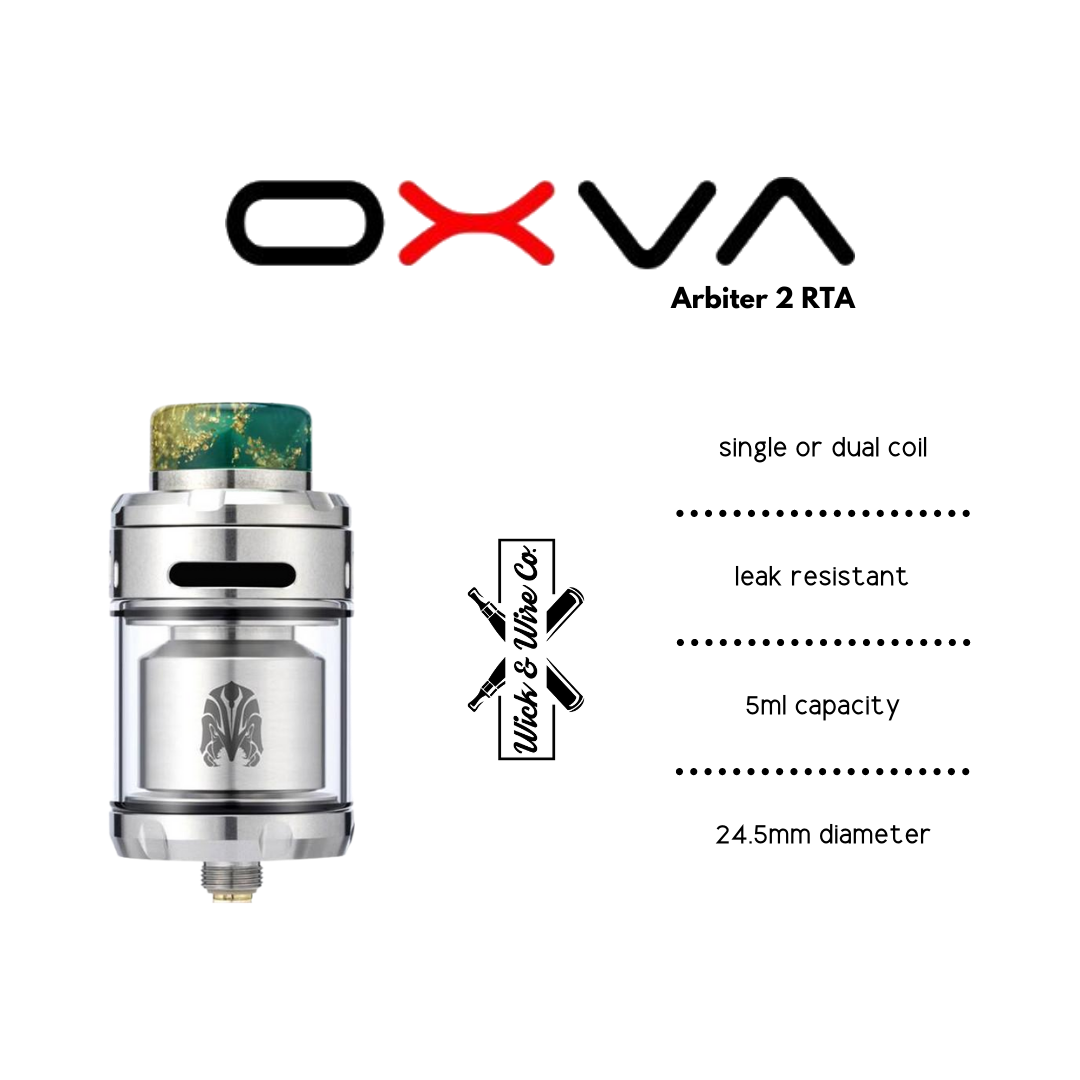 Buy Arbiter 2 RTA By Oxva - Wick And Wire Co Melbourne Vape Shop, Victoria Australia
