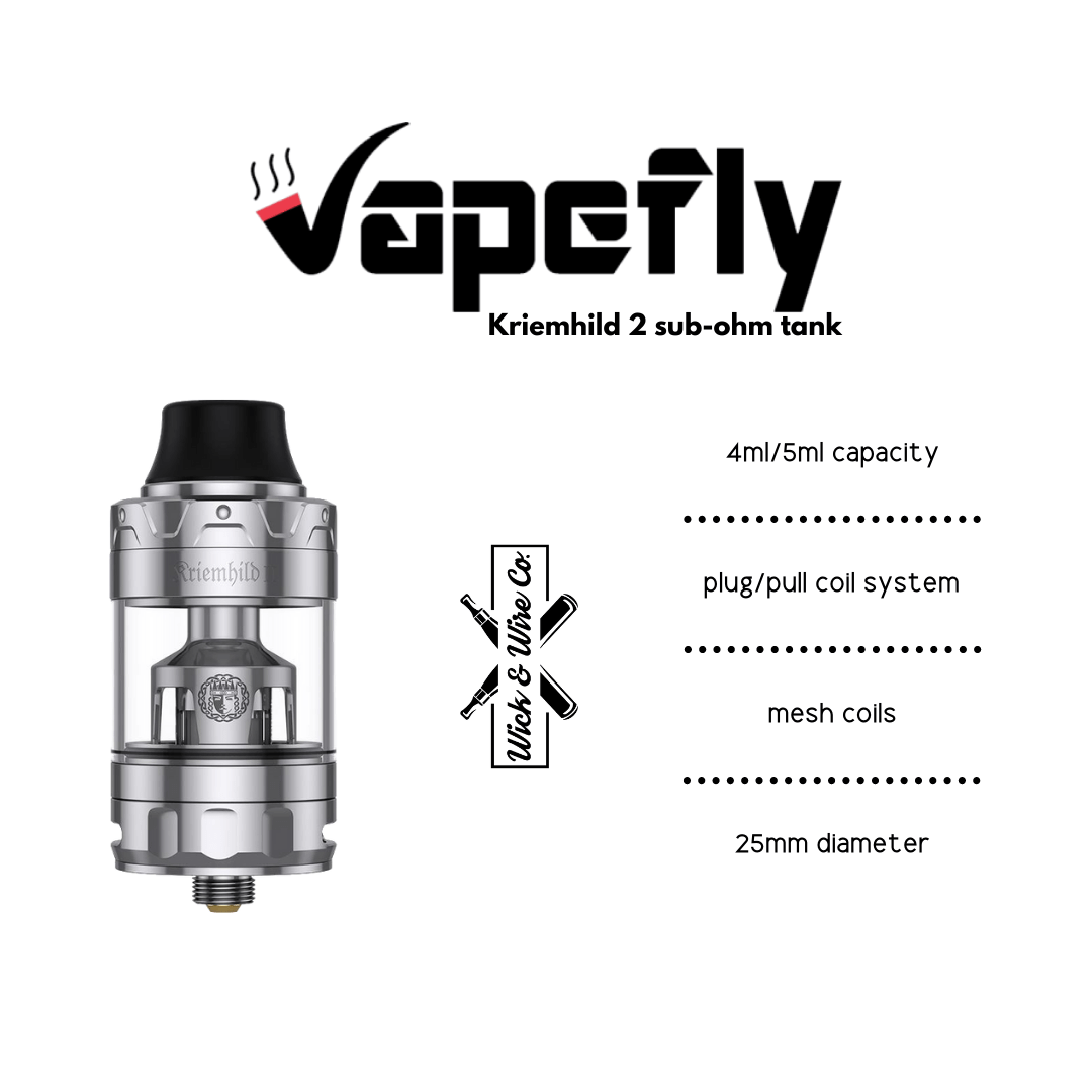 Buy Vapefly Kriemhild II Subohm Tank - Wick And Wire Co Melbourne Vape Shop, Victoria Australia