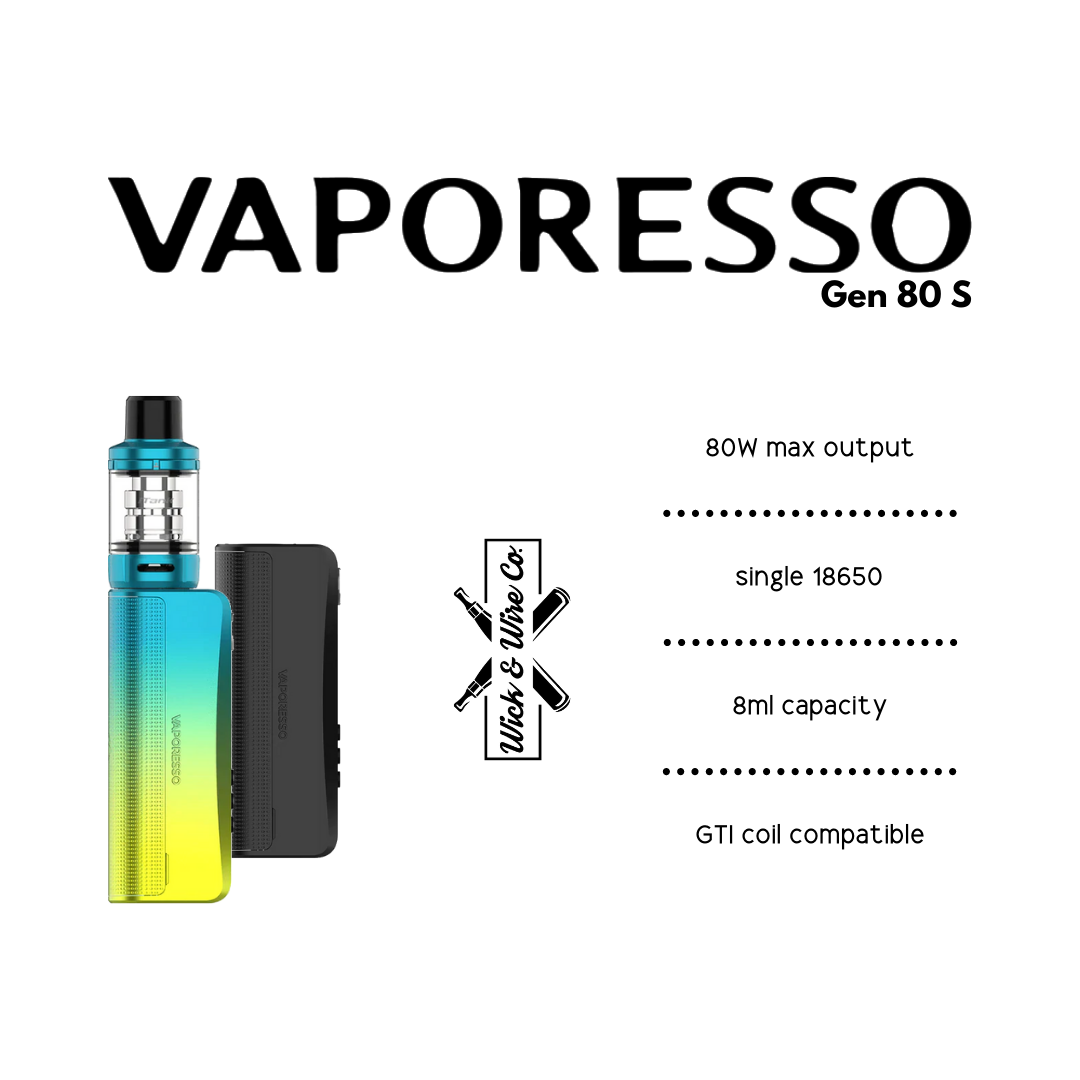 Buy Gen 80S Starter Kit By Vaporesso - Wick And Wire Co Melbourne Vape Shop, Victoria Australia