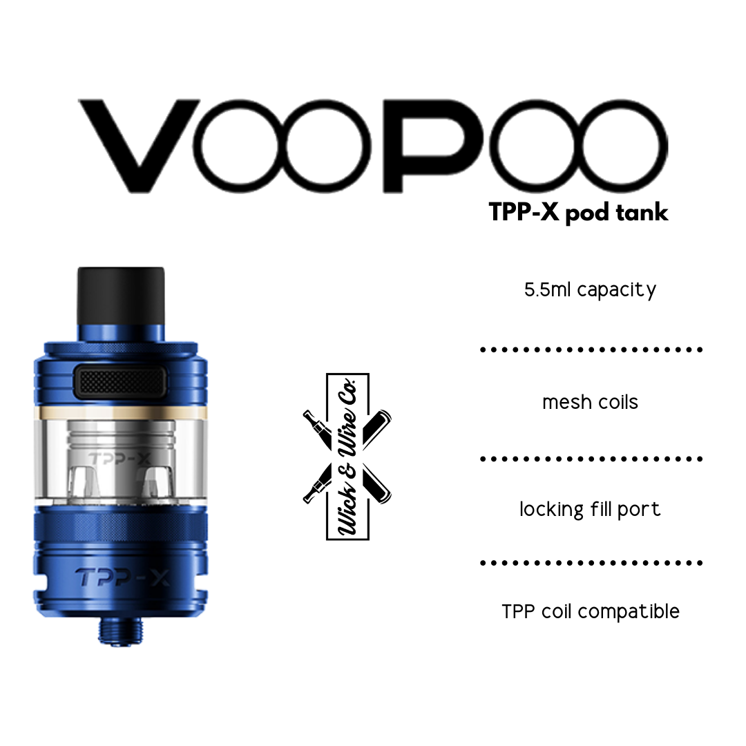 Buy Voopoo TPP-X Pod Tank - Wick And Wire Co Melbourne Vape Shop, Victoria Australia